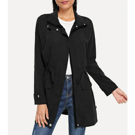 Virginia - Effen kleur trenchcoat