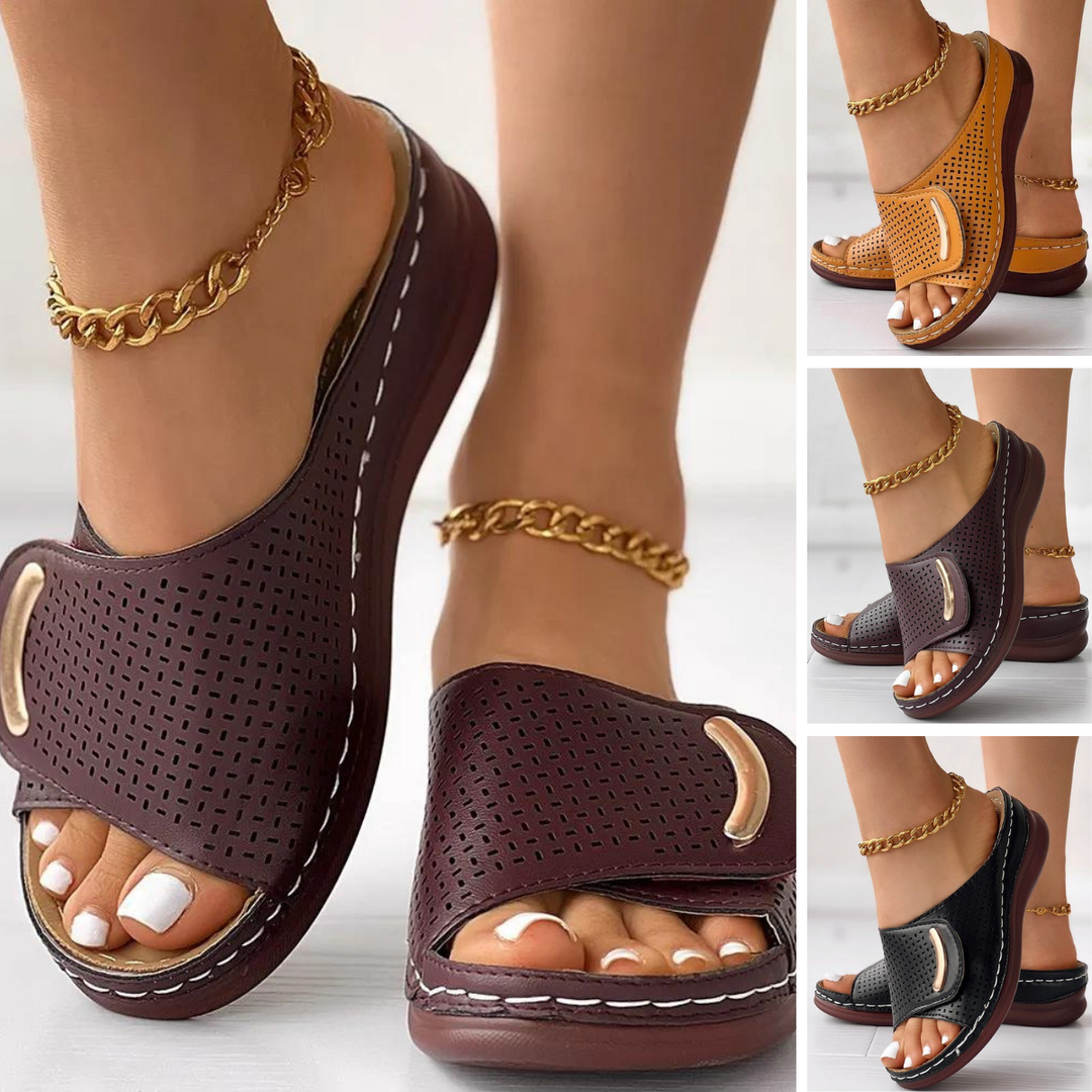 Nerea - Trendy peep toe sleehakken met een luchtig ontwerp voor de zomer