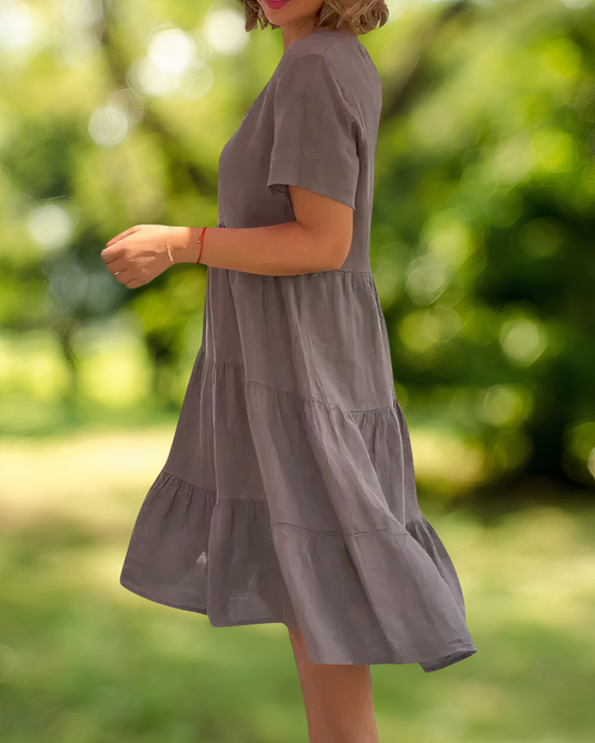 Megan - Katoenen linnen jurk