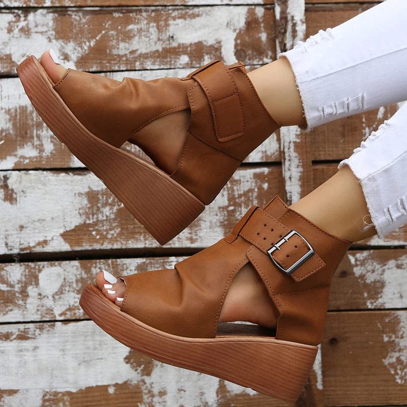 Oona - Stijlvolle sandalenlaarzen met gespen voor dames